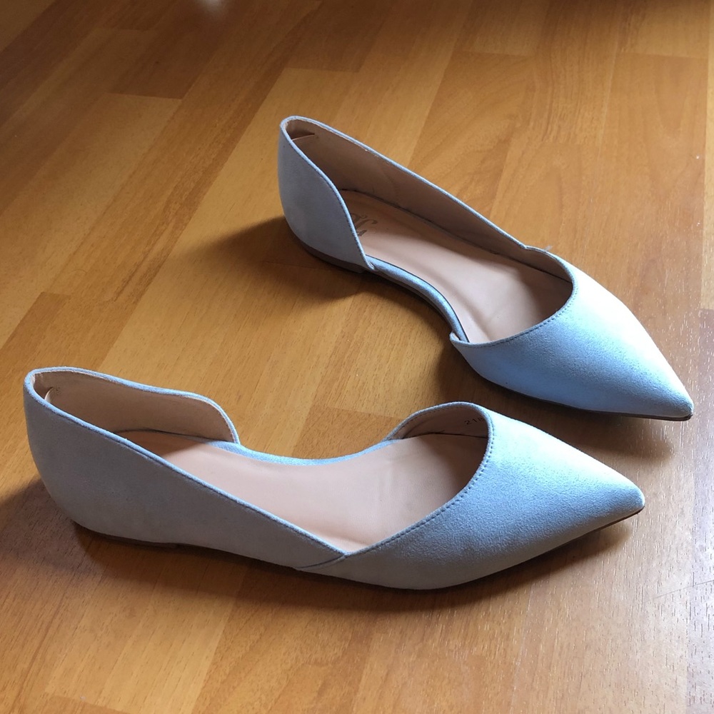 Light blue Journee collection Ester flats